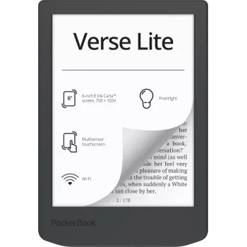 E-book reader PocketBook Verse Lite 6 inch E Ink Carta, 8 GB, Wi‑Fi, Pilka