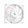 Skysčio aušintuvas „viskas viename“ DeepCool LS520 SE WH — 240 mm radiatorius, 2× 120 mm PWM ventiliatoriai, baltas, varinis pagrindas