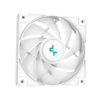 Skysčio aušintuvas „viskas viename“ DeepCool LS520 SE WH — 240 mm radiatorius, 2× 120 mm PWM ventiliatoriai, baltas, varinis pagrindas