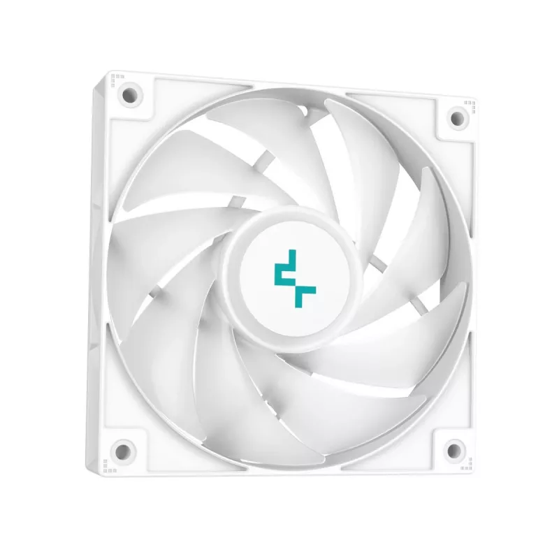 Skysčio aušintuvas „viskas viename“ DeepCool LS520 SE WH — 240 mm radiatorius, 2× 120 mm PWM ventiliatoriai, baltas, varinis pagrindas
