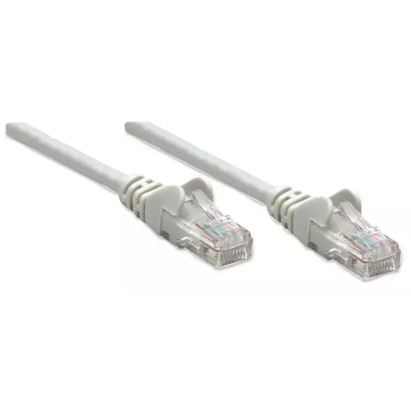 komutacinis kabelis INTELLINET Cat5e U/UTP 3 m, Pilka, CCA, RJ-45–RJ-45, 350 MHz