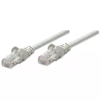 komutacinis kabelis INTELLINET Cat5e U/UTP 3 m, Pilka, CCA, RJ-45–RJ-45, 350 MHz