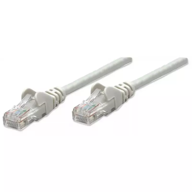 komutacinis kabelis INTELLINET Cat5e U/UTP 3 m, Pilka, CCA, RJ-45–RJ-45, 350 MHz