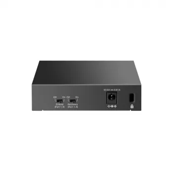 Nevadomas komutatorius TP‑LINK LS105P, 5x Fast Ethernet (10/100) prievadai, 4x PoE prievadai, 1 Gbit/s perjungimo pralaidumas, be ventiliatoriaus, juodas