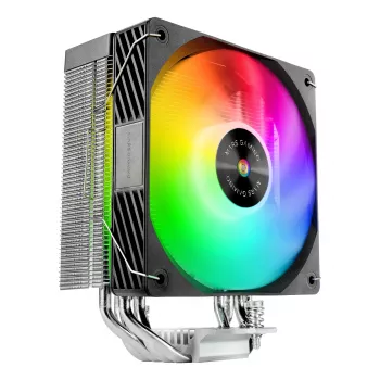 Oro aušintuvas TACENS Mars Gaming MCPU-X4ARGB — 120 mm ARGB ventiliatorius, 4 šilumos vamzdeliai, TDP 220 W, PWM, LGA1200 palaikymas