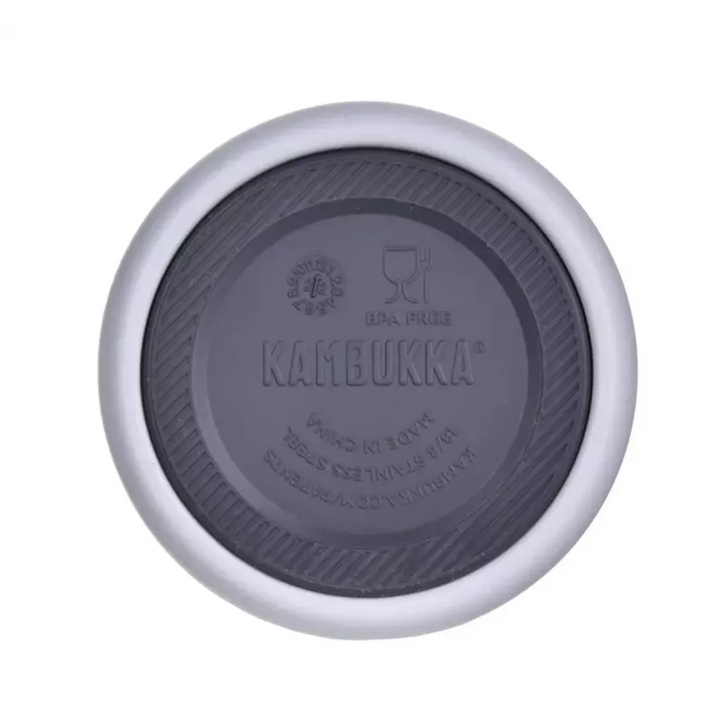 Termoizoliacinis butelis Kambukka Elton 600 ml Chalk White — vakuuminė kolba, 18/8 nerūdijantis plienas, sandarus, Snapclean dangtelis