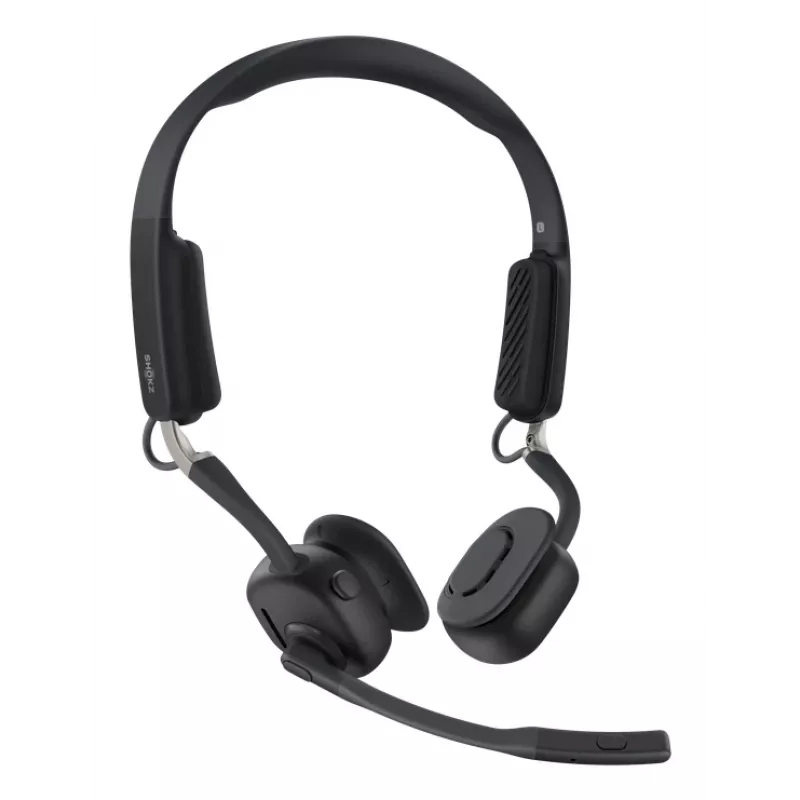 SHOKZ OpenMeet UC belaidžiai Bluetooth kaulinio laidumo ausinės vaizdo konferencijoms su USB-A adapteriu