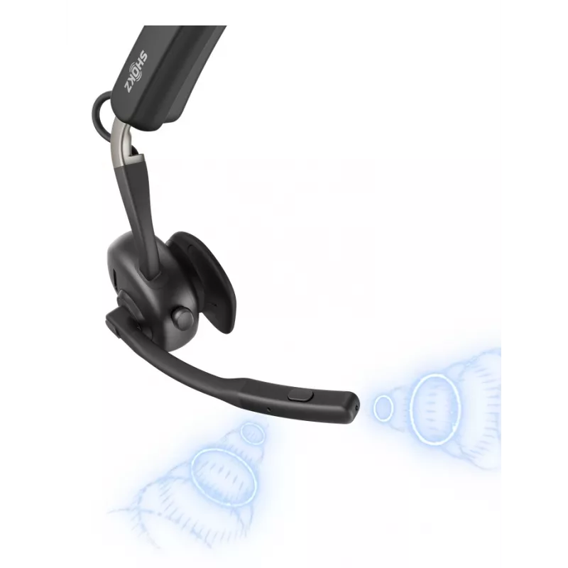 SHOKZ OpenMeet UC belaidžiai Bluetooth kaulinio laidumo ausinės vaizdo konferencijoms su USB-A adapteriu