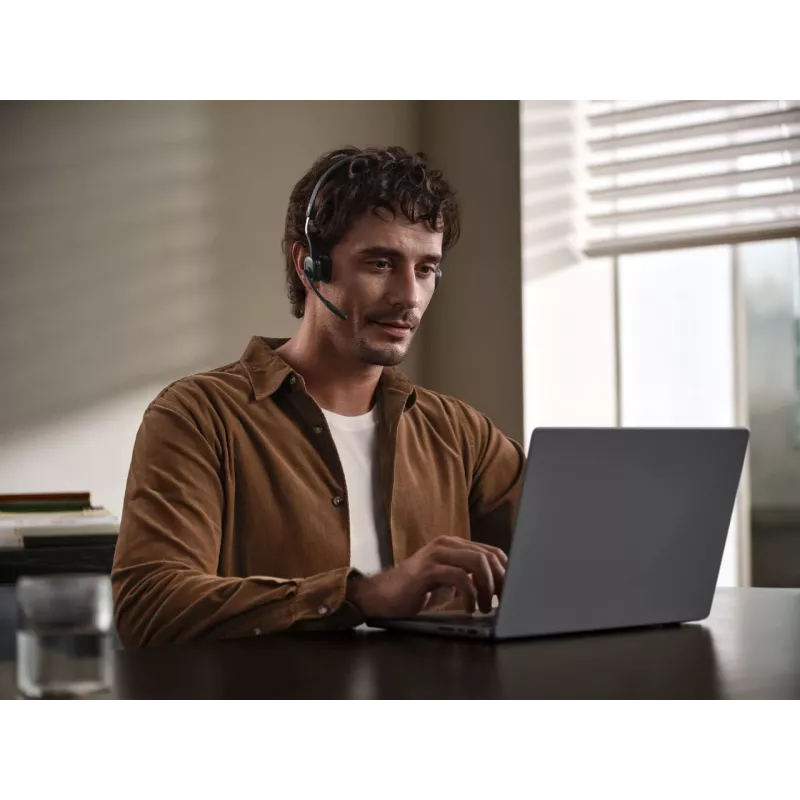 SHOKZ OpenMeet UC belaidžiai Bluetooth kaulinio laidumo ausinės vaizdo konferencijoms su USB-A adapteriu