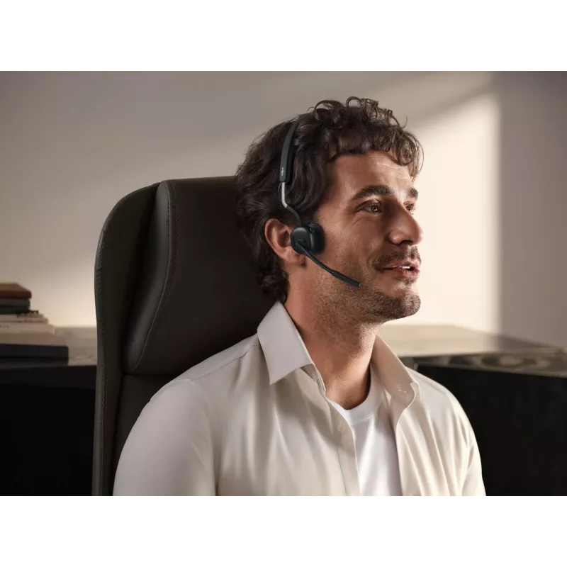 SHOKZ OpenMeet UC belaidžiai Bluetooth kaulinio laidumo ausinės vaizdo konferencijoms su USB-A adapteriu