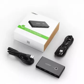 USB šakotuvas UGREEN 30767 — 6 prievadų USB 2.0 šakotuvas, 1,5 m laidas, 5 V / 2 A, juodas