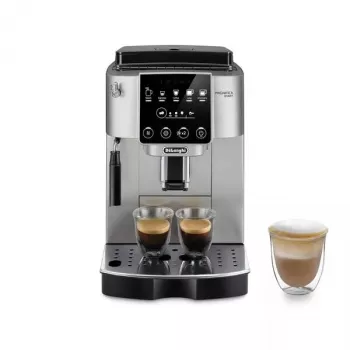 Espresso kavos aparatas De’Longhi Magnifica S ECAM220.30.SB — 1,8 l vandens bakelis, 250 g kavos pupelių talpykla, įmontuotas malūnėlis ir pieno putotuvas