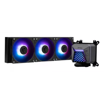 Viskas viename skysčio aušintuvas MSI MAG Coreliquid A15 240 — 240 mm radiatorius, 2×120 mm ventiliatoriai, LGA1700/AM4/AM5, juodas