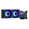 Viskas viename skysčio aušintuvas MSI MAG Coreliquid A15 240 — 240 mm radiatorius, 2×120 mm ventiliatoriai, LGA1700/AM4/AM5, juodas