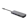 USB Type-C šakotuvas TRUST 25672 — HDMI, RJ-45, USB 3.2 Gen 1 Type-A/Type-C, SD/MicroSD, pilkas