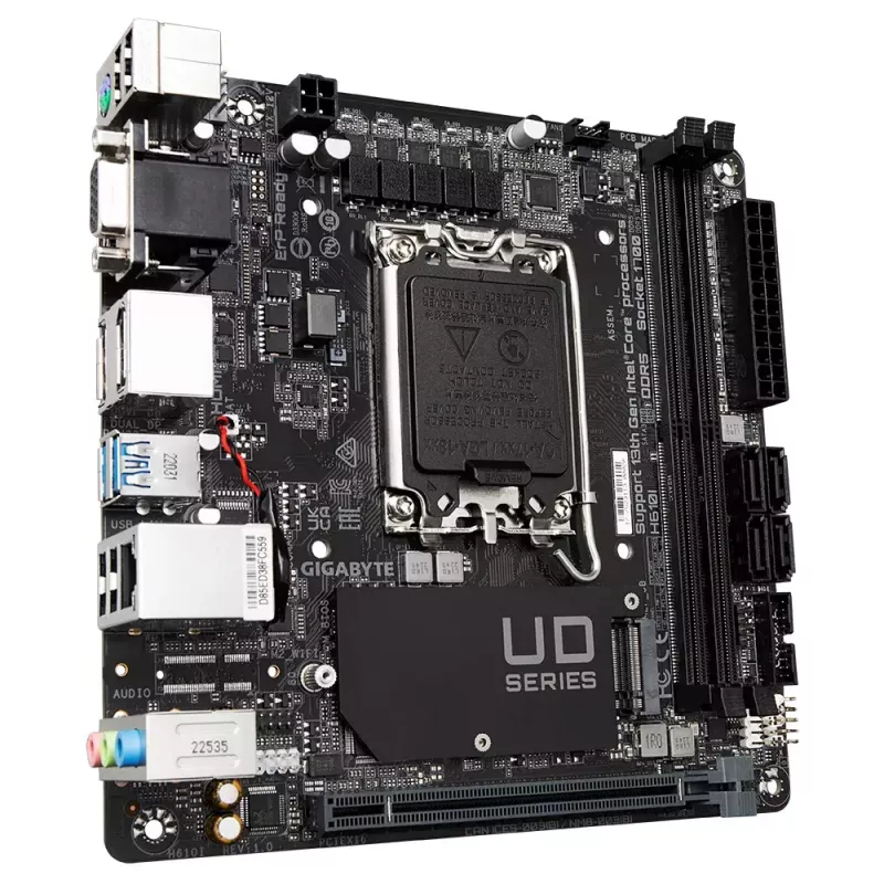 Motininė plokštė GIGABYTE H610I, Intel H610, LGA 1700, Mini-ITX