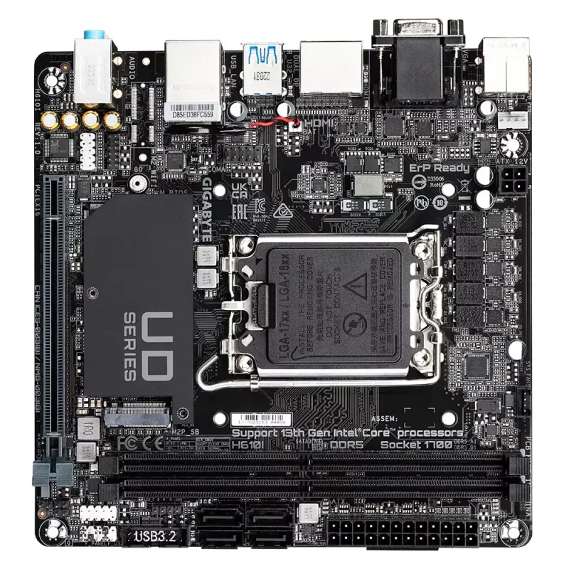 Motininė plokštė GIGABYTE H610I, Intel H610, LGA 1700, Mini-ITX