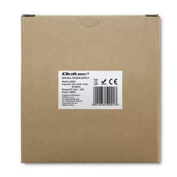 Pramoninis DIN bėgelio maitinimo šaltinis QOLTEC 50901 — 480W, 24V DC, 20A