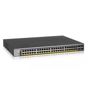 NETGEAR GS752TP-300EUS tinklo jungiklis Valdomas L2/L3/L4 Gigabit Ethernet (10/100/1000) Power over Ethernet (PoE) 1U Juoda
