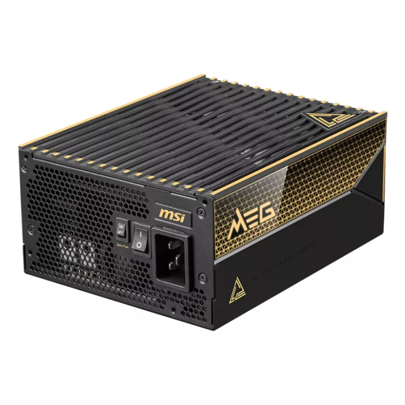 MSI MEG Ai1600T PCIE5 maitinimo blokas 1600 W 24 kontaktų ATX ATX juodas