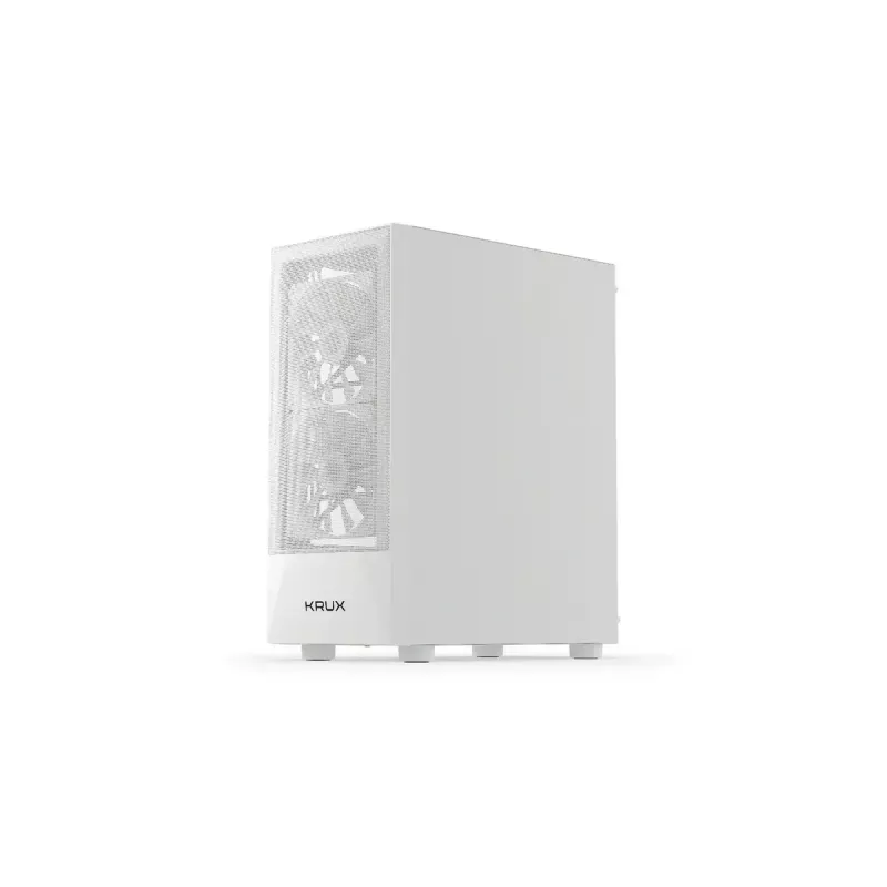 PC korpusas KRUX VAKO KRXD005 ATX juodas — grūdintas stiklas, RGB, palaiko Micro-ITX/ATX, 2×3,5 colio + 2×2,5 colio nišos, GPU iki 31 cm