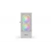 PC korpusas KRUX VAKO KRXD005 ATX juodas — grūdintas stiklas, RGB, palaiko Micro-ITX/ATX, 2×3,5 colio + 2×2,5 colio nišos, GPU iki 31 cm