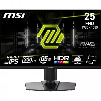 Monitorius MSI MAG 255PXF 24,5 colio Full HD (1920×1080) Rapid IPS, 300 Hz, 0,5 ms, FreeSync Premium, matinis paviršius