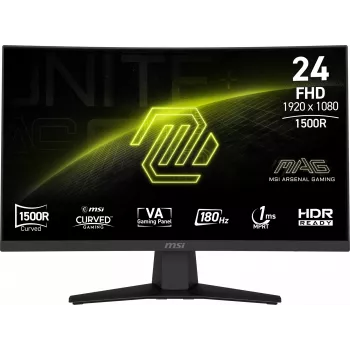 MSI MAG 244C kompiuterio monitorius 59,9 cm (23,6 colio) 1920 x 1080 pikselių Full HD LCD juodas