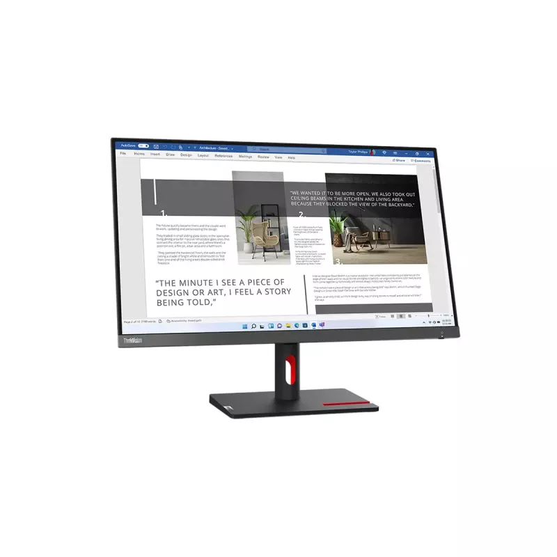 Monitorius Lenovo ThinkVision S27i-30 27 colių Full HD IPS LED 1920×1080, 100 Hz, 300 cd/m², 6 ms, HDMI x2, VESA 100×100