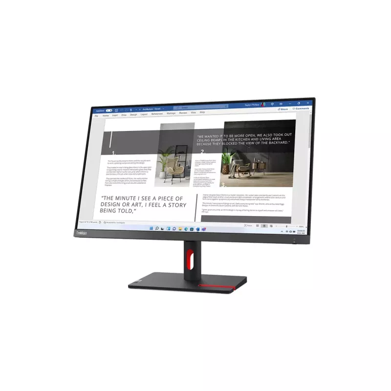 Monitorius Lenovo ThinkVision S27i-30 27 colių Full HD IPS LED 1920×1080, 100 Hz, 300 cd/m², 6 ms, HDMI x2, VESA 100×100