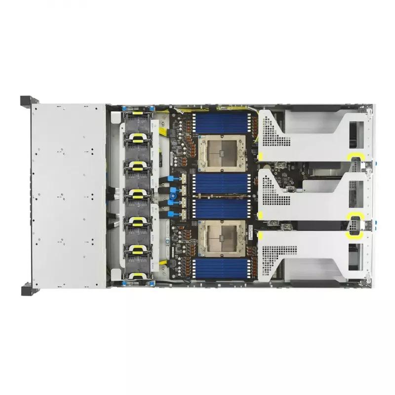 Serverio stovo platforma ASUS RS720A-E13-RS24G 2U AMD, 24x 2,5 colio lizdai, 2x SP5 CPU, 24 DIMM DDR5, 3 TB maks., Aspeed AST2600