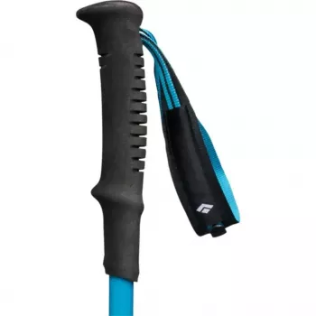 Žygio lazdos Juoda Diamond Distance Carbon Z — anglies pluošto sulankstomos lazdos, 110 cm, 3 segmentų, 264 g