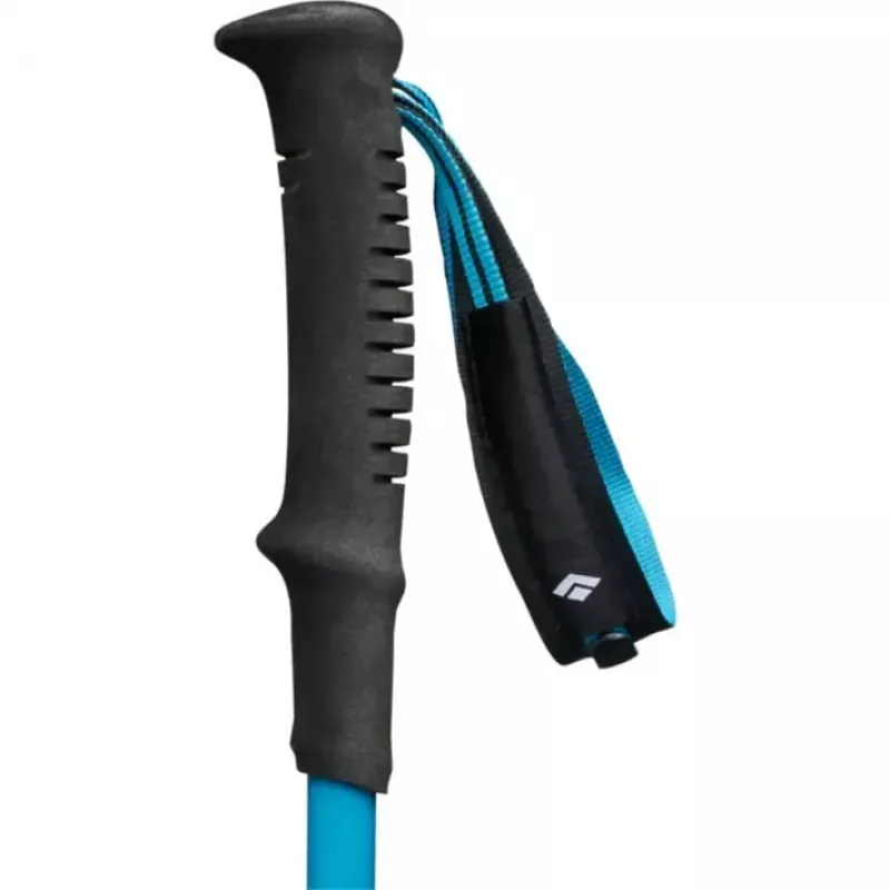 Žygio lazdos Juoda Diamond Distance Carbon Z — anglies pluošto sulankstomos lazdos, 110 cm, 3 segmentų, 264 g