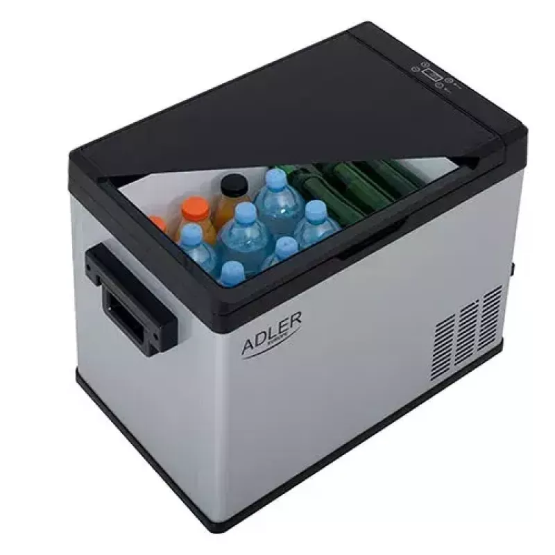 Šaldiklis-skrynia Adler AD 8081 — 40 L talpa, balta, laisvai pastatomas, triukšmo lygis 40 dB