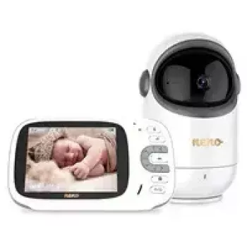 Kūdikio monitorius neno Berkano belaidis imtuvas – 1 kameros belaidis kūdikio monitoriaus imtuvas, 1280×720 LCD, 1200 mAh baterija, USB‑C, pasukimas 310°/pakreipimas 0–46°, diapazonas 260 m