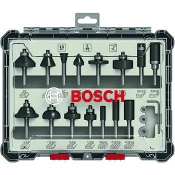 Bosch 2 607 017 471 frezavimo antgalis Antgalių rinkinys 15 vnt.