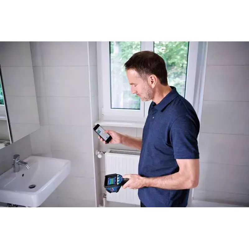 Bosch GTC 600 C Temperatūrų skirtumo ekvivalentinis triukšmas (NETD) IR Juoda, Mėlyna 256 x 192 pikseliai Integruotas ekranas LCD