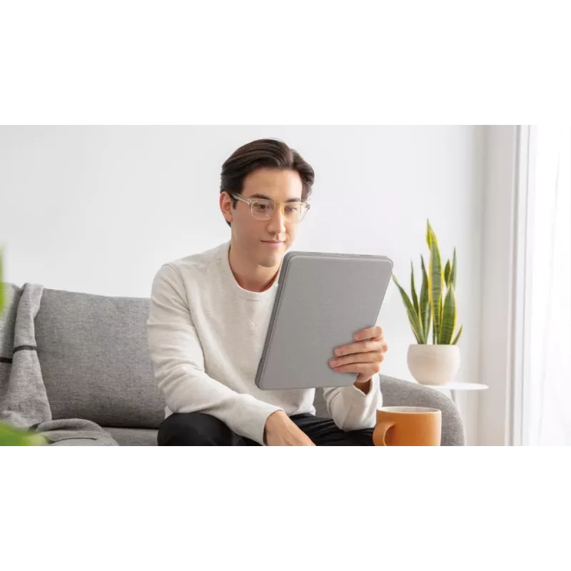 LOGITECH Combo Touch - Smėlio spalvos skirtas iPad Pro 12.9 col. (5-os kartos) - JAV tarptautinė QWERTY