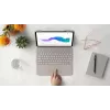 LOGITECH Combo Touch - Smėlio spalvos skirtas iPad Pro 12.9 col. (5-os kartos) - JAV tarptautinė QWERTY