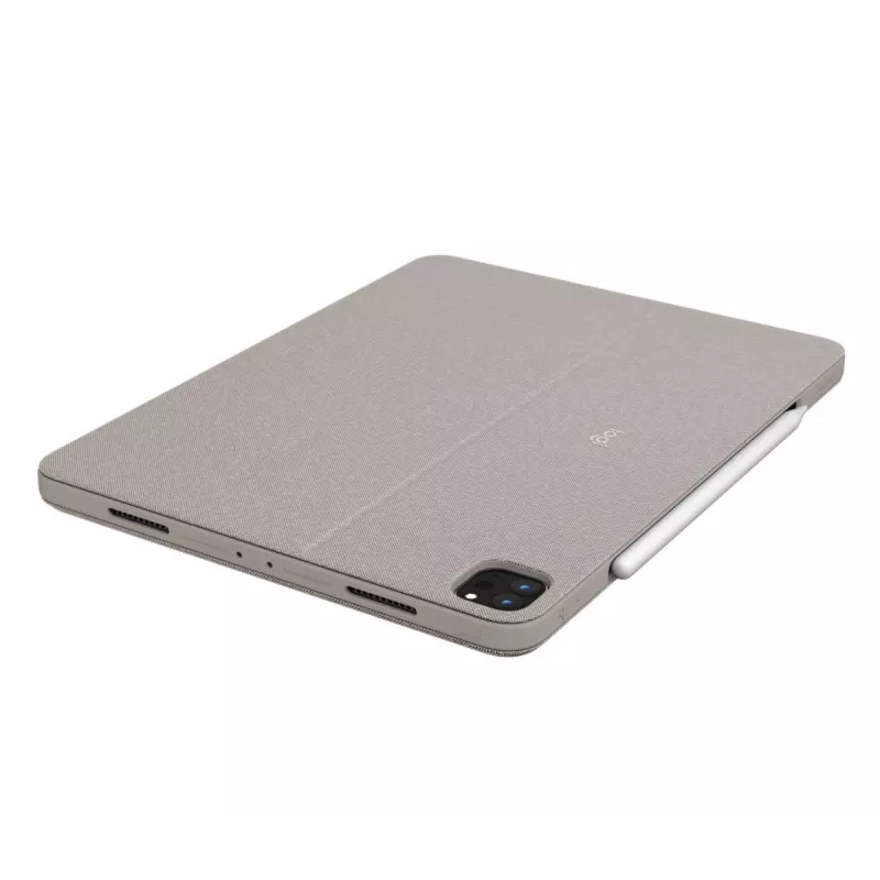 LOGITECH Combo Touch - Smėlio spalvos skirtas iPad Pro 12.9 col. (5-os kartos) - JAV tarptautinė QWERTY
