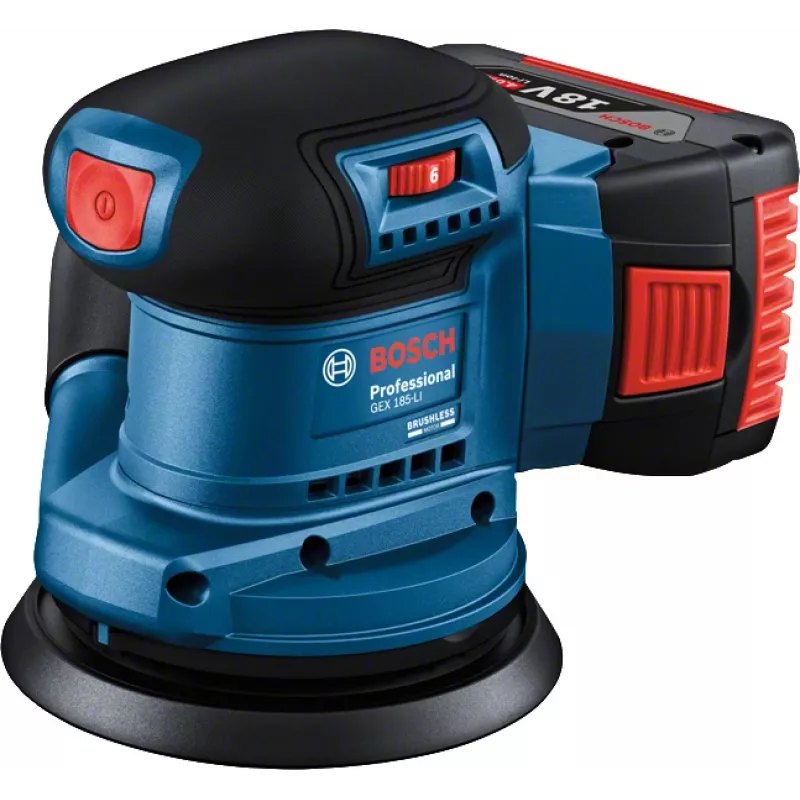 Bosch GEX 185-LI Professional ekscentrinis šlifuoklis 10000 OPM Mėlyna