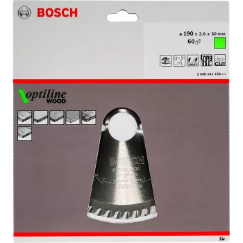 Diskiniai pjūklų diskai Bosch Optiline Wood 2608641188