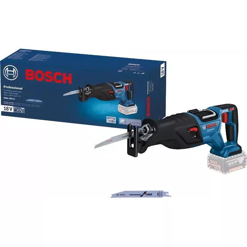 Stūmoklinis pjūklas Bosch GSA 185-LI Brushless 2900 spm juodas