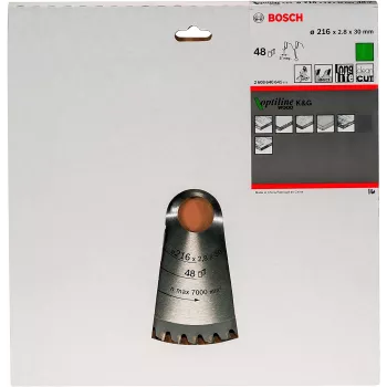 Bosch Optiline Wood diskiniai pjovimo diskai, medienai, 30.5 cm, Bosch, 640 g, 1 vnt.
