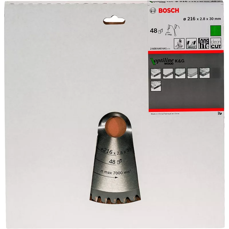 Bosch Optiline Wood diskiniai pjovimo diskai, medienai, 30.5 cm, Bosch, 640 g, 1 vnt.
