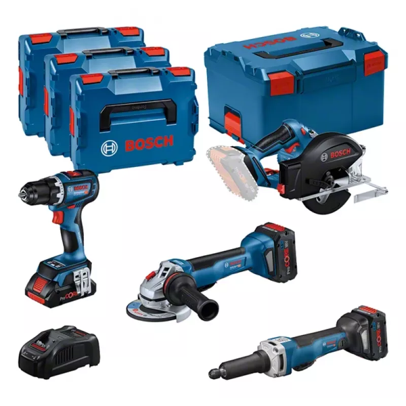 “Bosch Combi-kit 4 įrankiai 18V baterija”