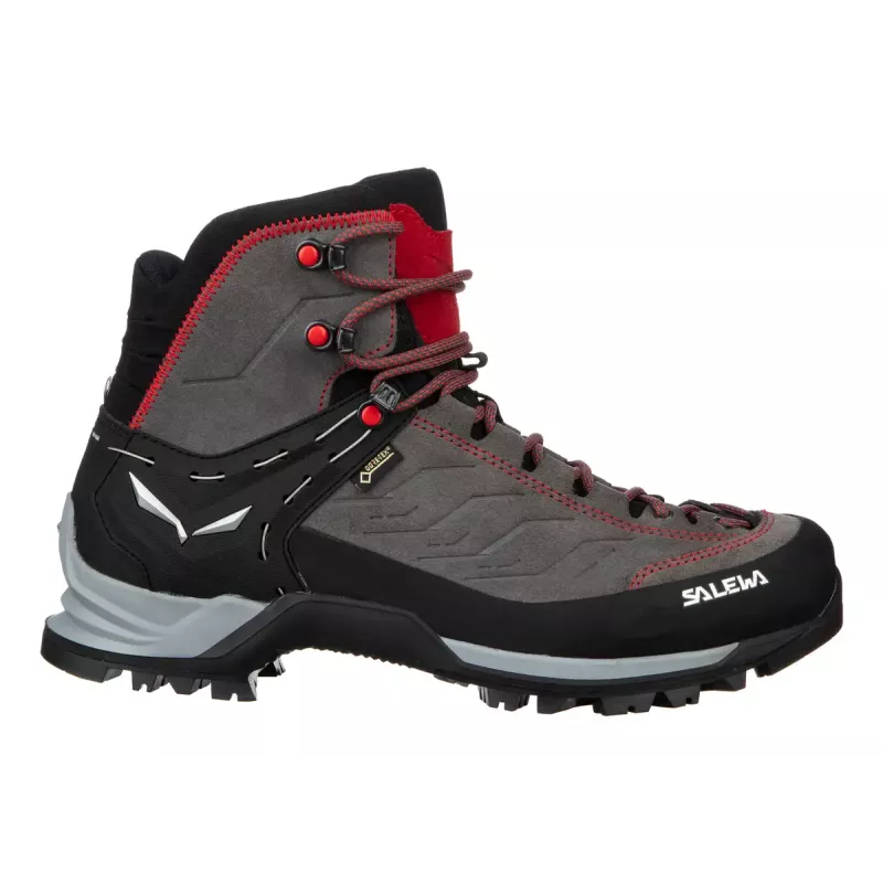 Salewa MTN Trainer Mid GTX vyriški suaugusiems anglies pilka raudona oda zomša Vibram