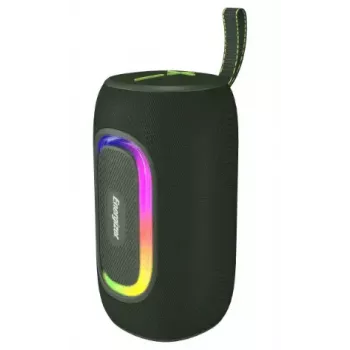 Nešiojama/vakarėlių kolonėlė Energizer BTS163 — 16 W RMS, Bluetooth, Li‑Ion 1800 mAh, MicroSD, daugiaspalvė šviesa, juoda