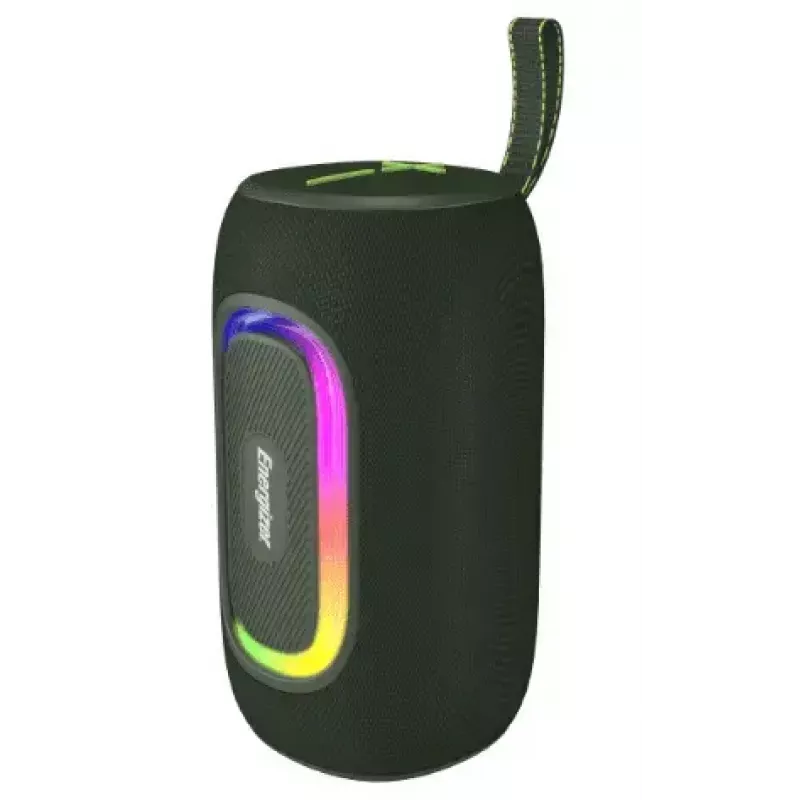 Nešiojama/vakarėlių kolonėlė Energizer BTS163 — 16 W RMS, Bluetooth, Li‑Ion 1800 mAh, MicroSD, daugiaspalvė šviesa, juoda