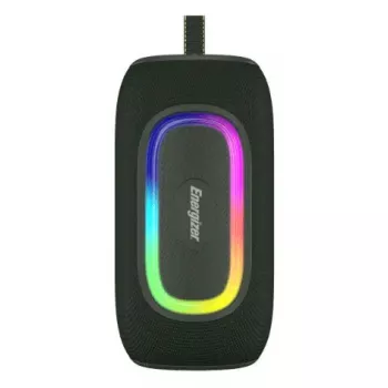 Nešiojama/vakarėlių kolonėlė Energizer BTS163 — 16 W RMS, Bluetooth, Li‑Ion 1800 mAh, MicroSD, daugiaspalvė šviesa, juoda